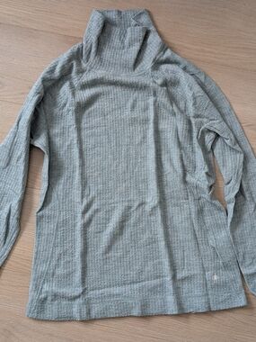 SMARTWOOL Sage Green Merino Wool Waffle Knit Crew Neck